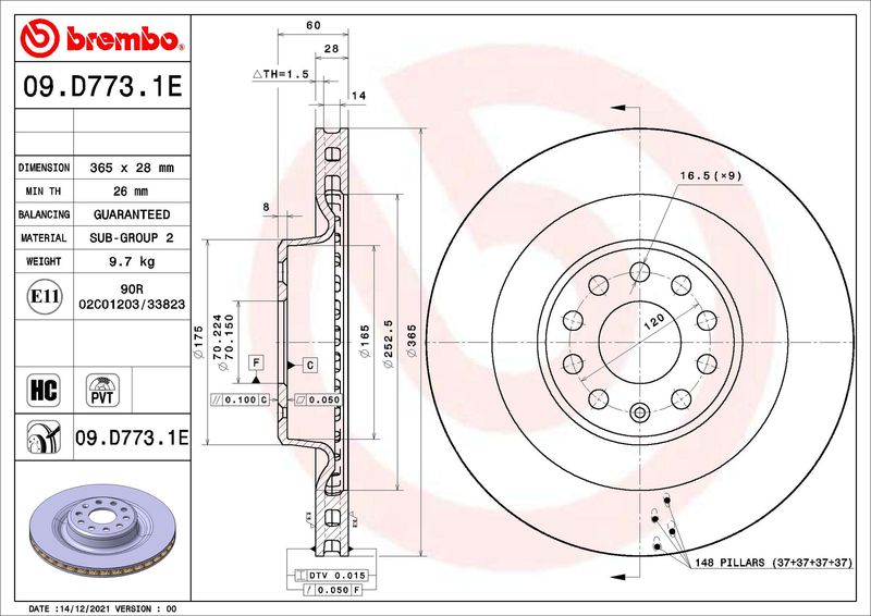 Zestaw do hamulców, hamulce tarczowe BREMBO KT 08 022