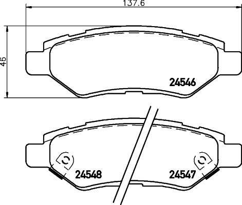 Zestaw klocków hamulcowych, hamulce tarczowe BREMBO P 09 014