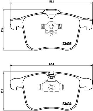 Zestaw klocków hamulcowych, hamulce tarczowe BREMBO P 59 049