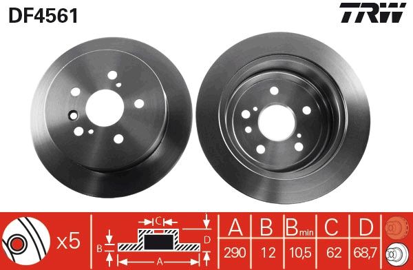 Tarcza hamulcowa TRW df4561