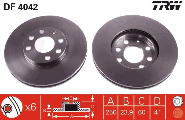 Tarcza hamulcowa TRW DF4042