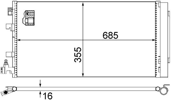 Skraplacz, klimatyzacja MAHLE AC630000S