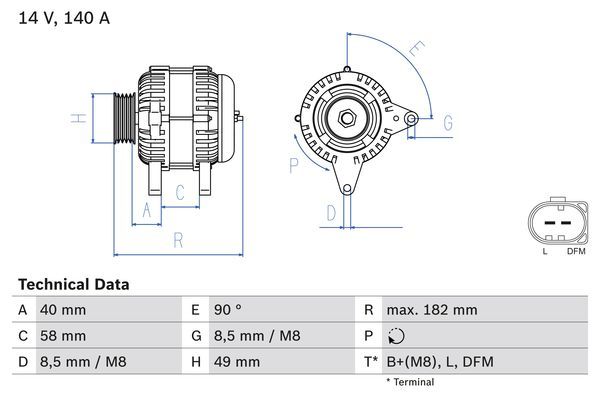 Alternator BOSCH 0 986 083 050