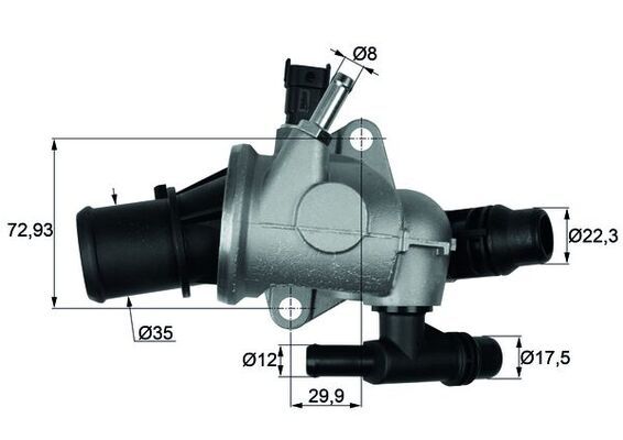 Termostat, płyn chłodzący MAHLE TI15288
