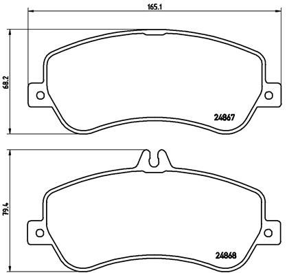 Zestaw klocków hamulcowych, hamulce tarczowe BREMBO P 50 086