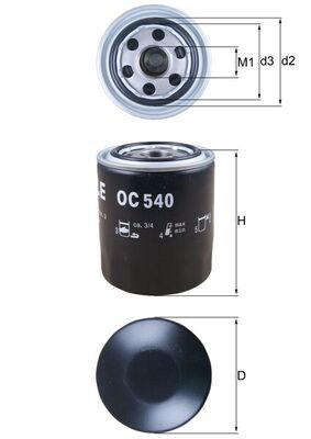 Filtr oleju MAHLE OC540