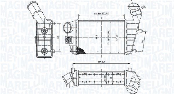 Chłodnica powietrza doładowującego MAGNETI MARELLI 351319204460