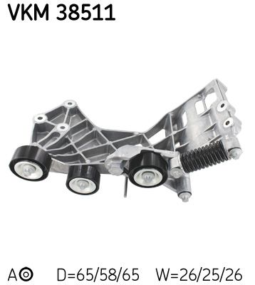 Rolka napinacza, pasek klinowy wielorowkowy SKF vkm 38511