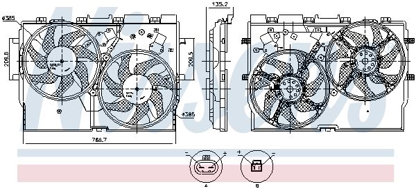 Wentylator, chłodzenie silnika NISSENS 850115