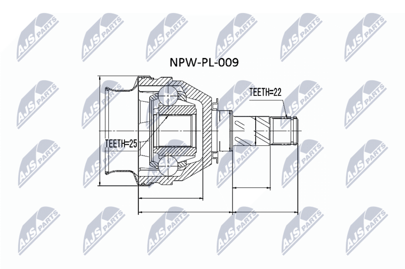 Zestaw przegubu, wał napędowy NTY NPW-PL-009