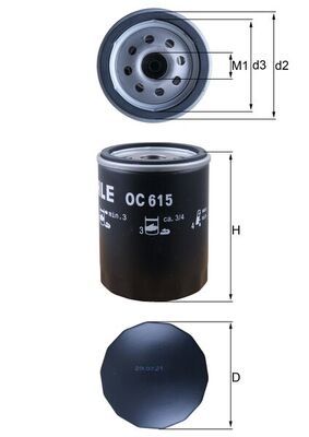 Filtr oleju KNECHT OC 615