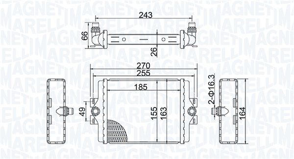 Chłodnica, układ chłodzenia silnika MAGNETI MARELLI 350213202500