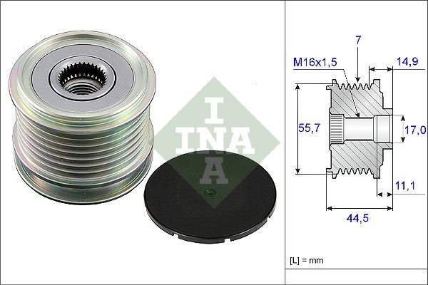 Alternator - sprzęgło jednokierunkowe INA 535004210