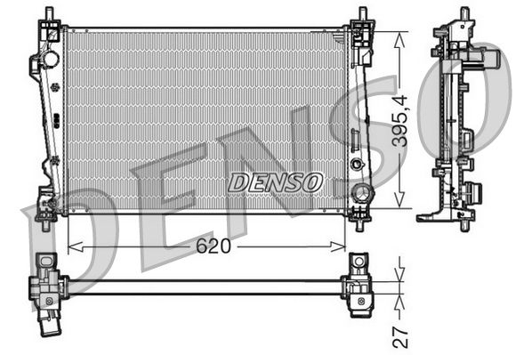 Chłodnica, układ chłodzenia silnika DENSO DRM01006