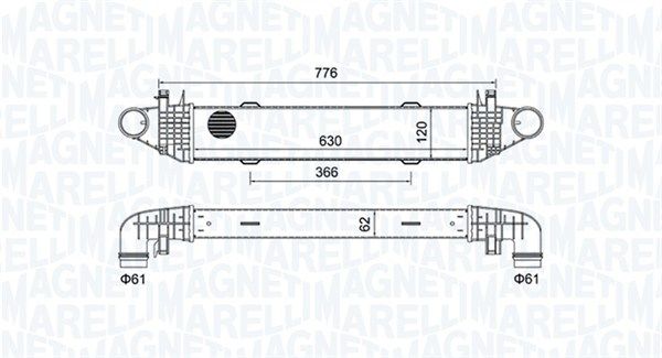 Chłodnica powietrza doładowującego MAGNETI MARELLI 351319205040
