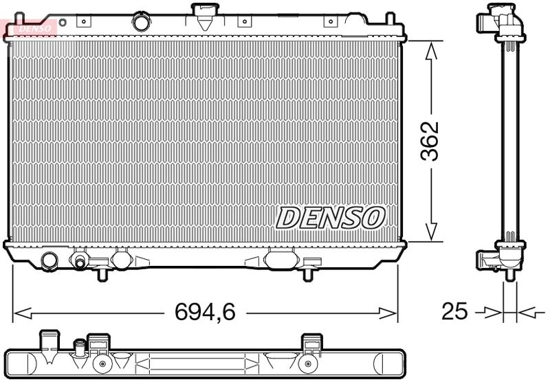 Chłodnica, układ chłodzenia silnika DENSO DRM46073