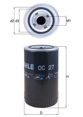 Filtr oleju MAHLE OC27