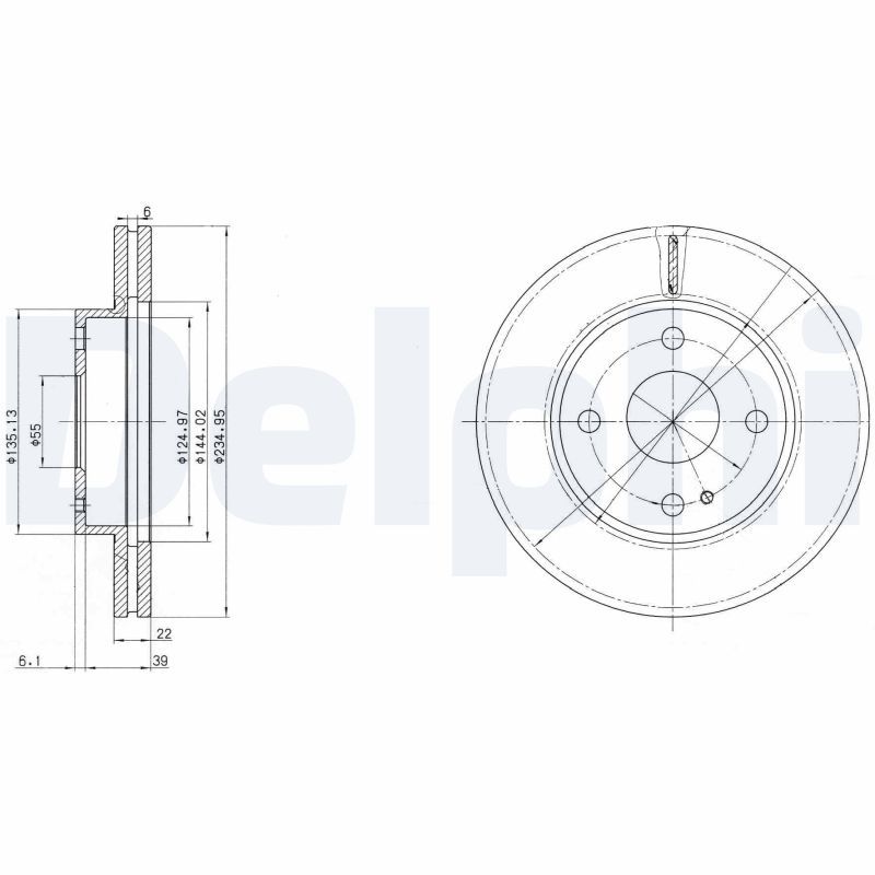 Tarcza hamulcowa DELPHI BG2629