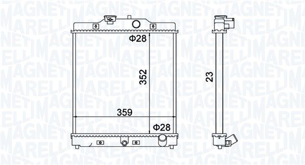 Chłodnica, układ chłodzenia silnika MAGNETI MARELLI 350213175100