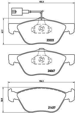 Zestaw klocków hamulcowych, hamulce tarczowe BREMBO p 23 112