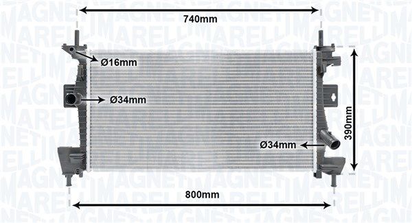 Chłodnica, układ chłodzenia silnika MAGNETI MARELLI 350213170200