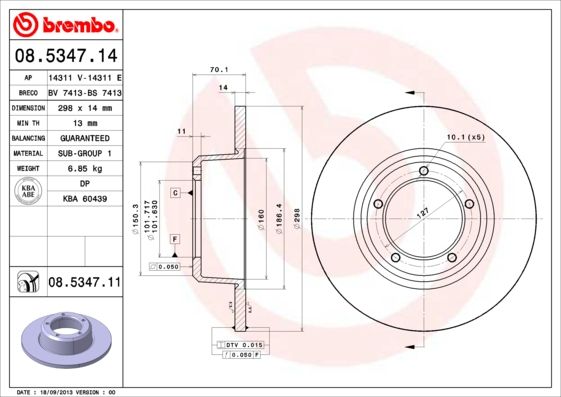 Tarcza hamulcowa BREMBO 08.5347.11
