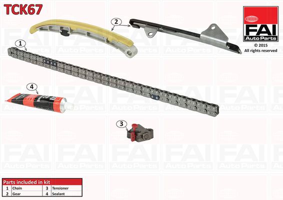 Zestaw łańcucha rozrządu FAI AutoParts tck67