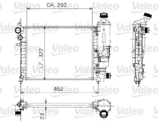 Chłodnica, układ chłodzenia silnika VALEO 730372