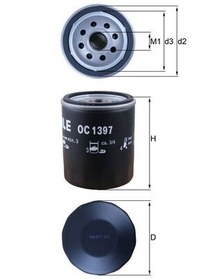 Filtr oleju KNECHT OC 1397