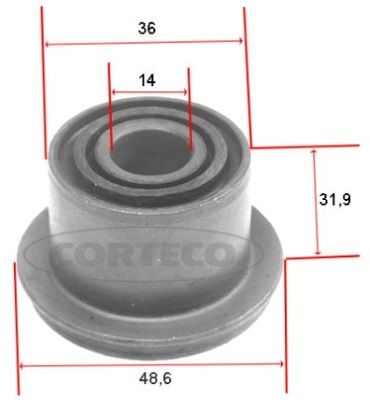 Łożyskowanie, wahacz CORTECO 21652441
