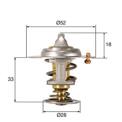 Termostat, płyn chłodzący MAHLE TX 327 92D