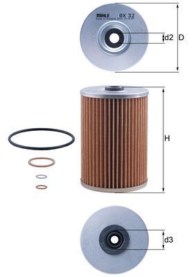 Filtr oleju MAHLE OX32D