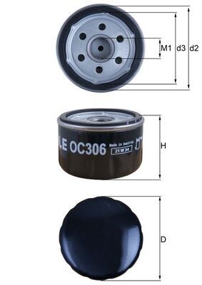 Filtr oleju MAHLE OC306