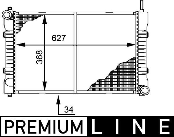 Chłodnica, układ chłodzenia silnika MAHLE cr 676 000p