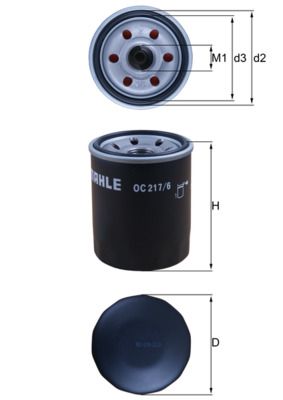 Filtr oleju MAHLE OC217/6