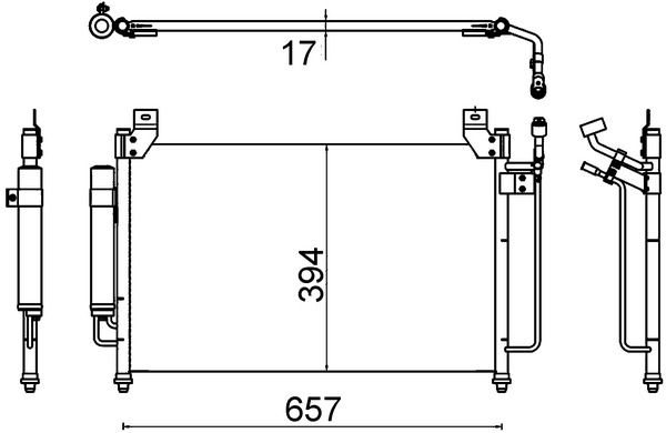 Skraplacz, klimatyzacja MAHLE AC642000S