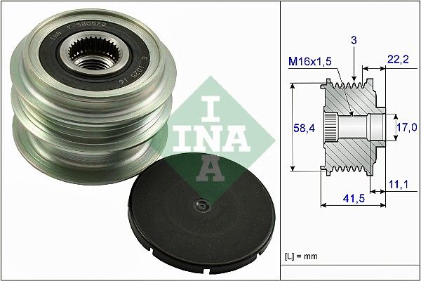 Alternator - sprzęgło jednokierunkowe INA 535026910