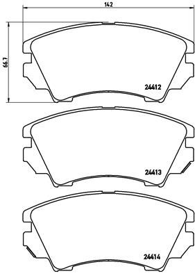 Zestaw klocków hamulcowych, hamulce tarczowe BREMBO P 59 055