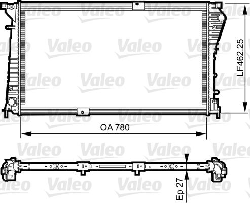 Chłodnica, układ chłodzenia silnika VALEO 734931