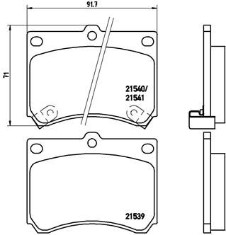 Zestaw klocków hamulcowych, hamulce tarczowe BREMBO P 49 011
