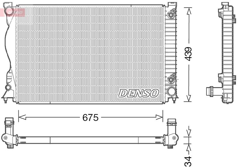Chłodnica, układ chłodzenia silnika DENSO DRM02028