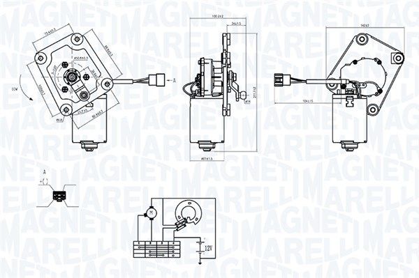 Silnik wycieraczek MAGNETI MARELLI 064374900010