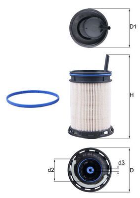 Filtr paliwa MAHLE KX494D