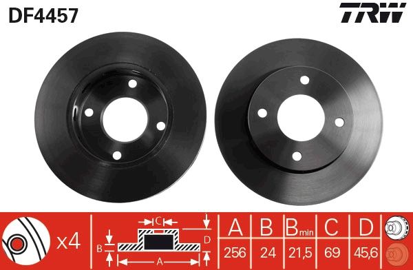 Tarcza hamulcowa TRW DF4457