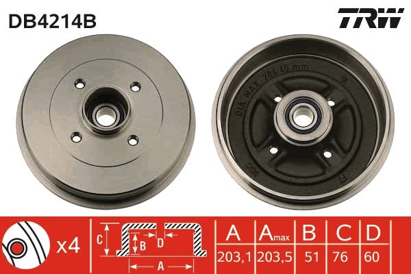 Bęben hamulcowy TRW DB4214B