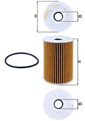 Filtr oleju MAHLE OX415D