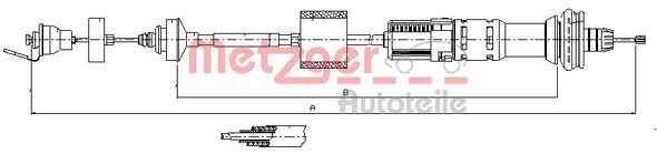Cięgło, sterowanie sprzęgłem METZGER 11.2154