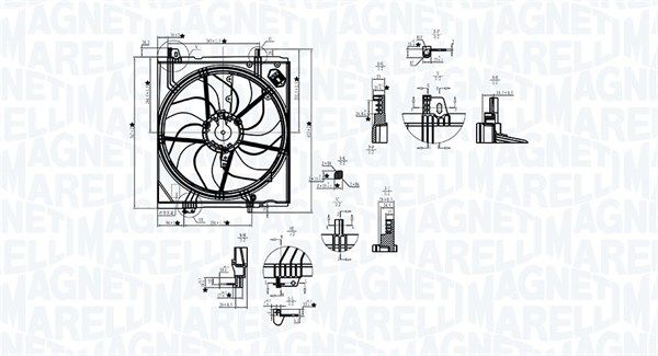 Wentylator, chłodzenie silnika MAGNETI MARELLI 069422787010