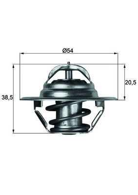Termostat, płyn chłodzący MAHLE TX383D