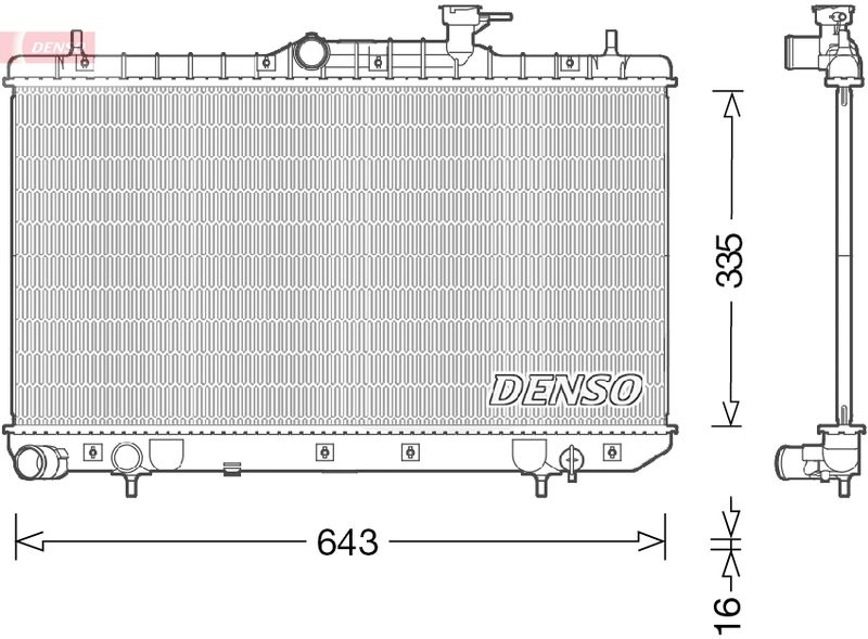 Chłodnica, układ chłodzenia silnika DENSO DRM41014